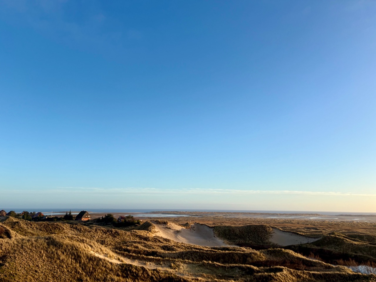 360-Grad-Rundumblick über den Kniepsand und die Südspitze von Amrum von der Aussichtsdüne